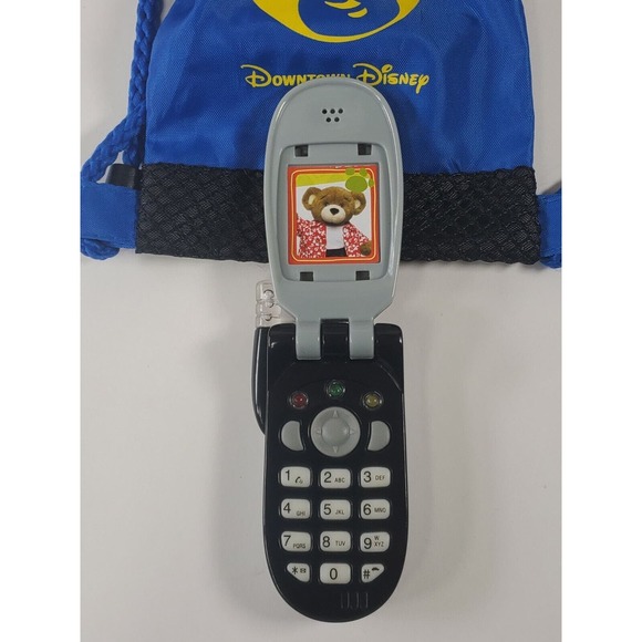 Build a bear Workshop bear with fish Hawaiian shirt drawstring bag and phone - Picture 3 of 11